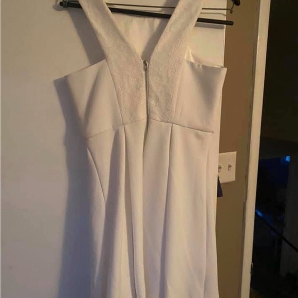 NWOT BCBGeneration high neck White Dress - Picture 3 of 3